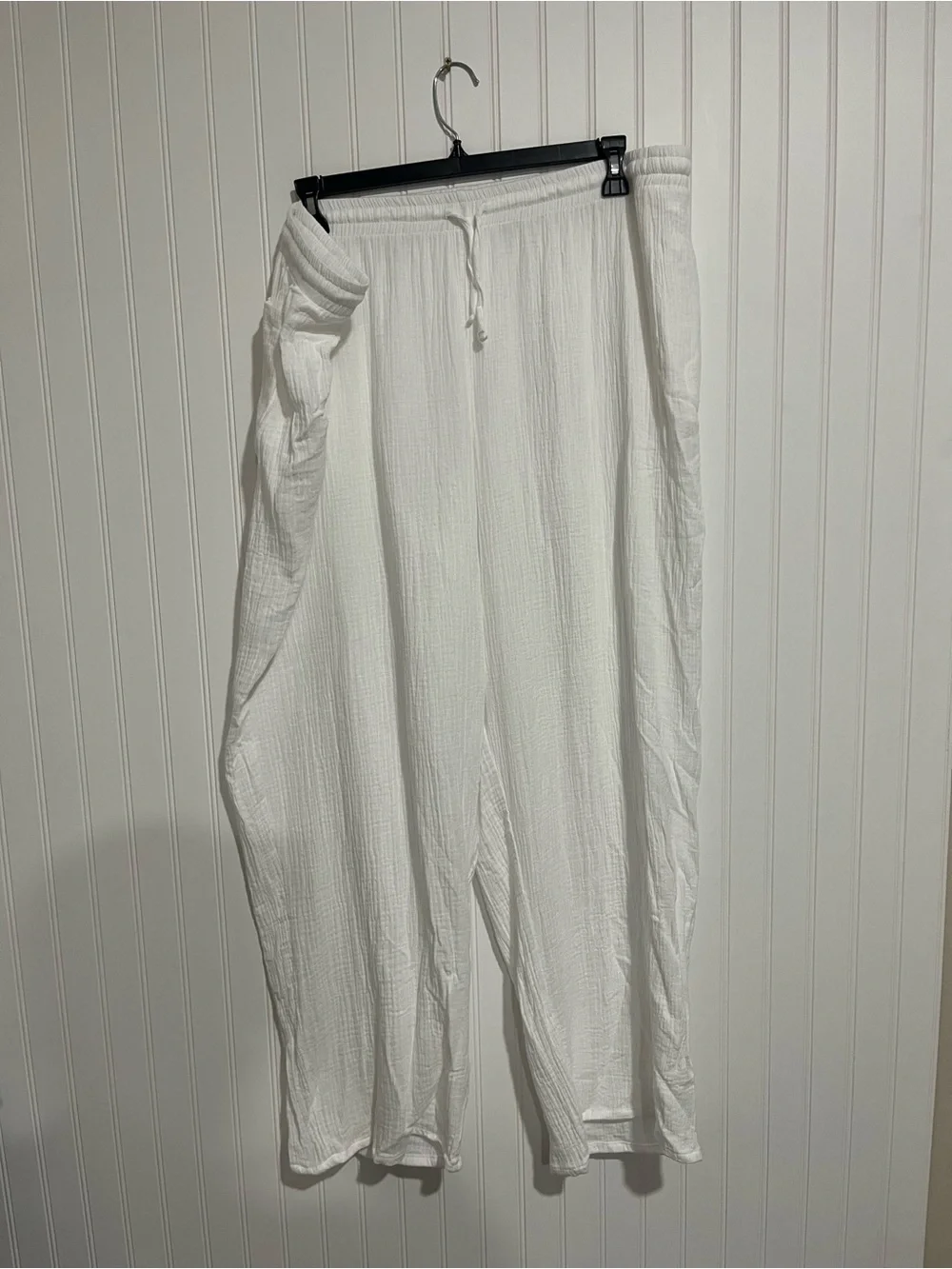 White Mark Men's White Drawstring Lounge Joggers